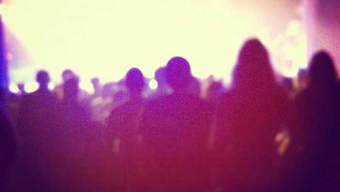 Crowd at a concert.