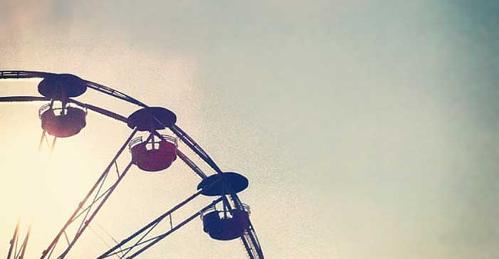 ferris wheel at sundown