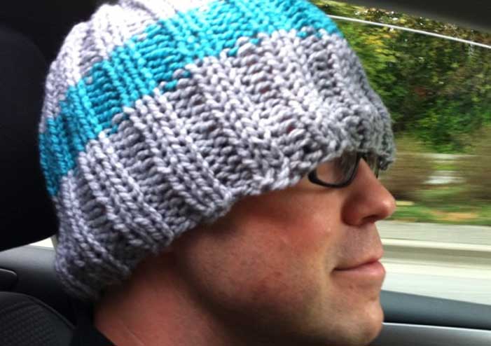 Steve Fisher wearing a toque