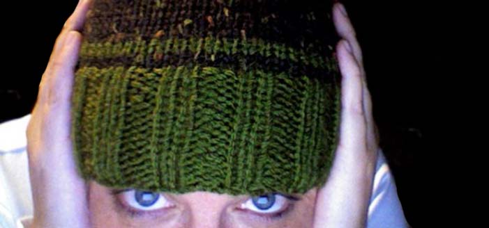 Shannon Fisher wearing a toque or knit cap