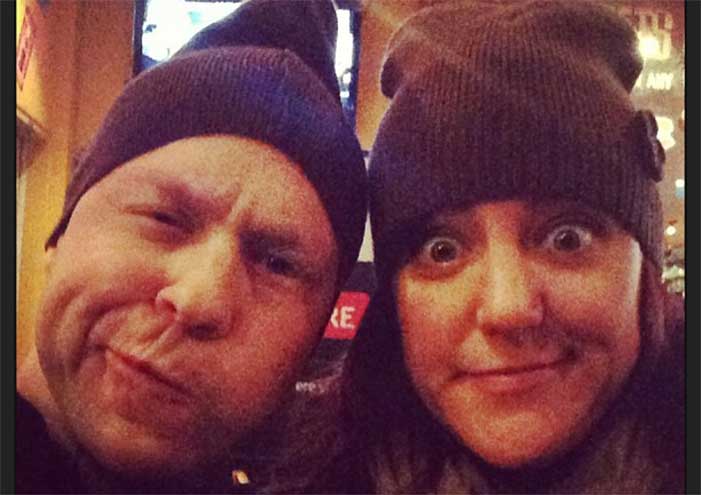 Shannon and Steve Fisher with crazy hats