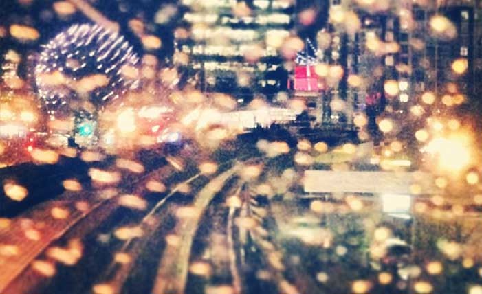 A colourful Vancouver in the rain