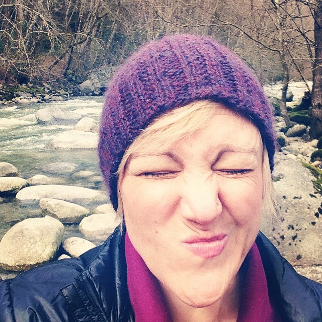 Shannon with a scrunchy, silly face