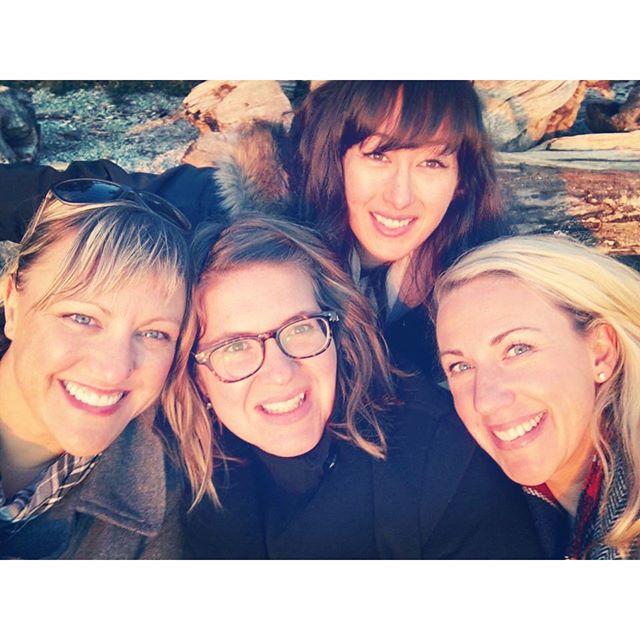 a close-up of a group of female friends
